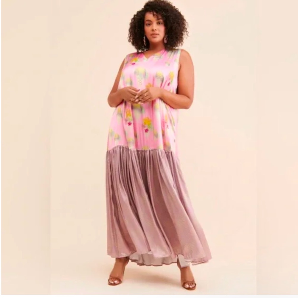 Anthropologie Dress| Siddhartha Bansal Flounce Beaded Maxi